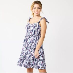 Live to be Spoiled Tie Shoulder Tiered Babydoll Dress
